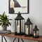 Homeroots Set of Three Clear And Black Glass And Metal Floor Lantern Candle Holders, 3PK 719767 - alternate 6