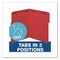 Pendaflex Colored Top Tab Fastener Folders, 1/3-Cut Tab: Assorted, Expands 2", 2 Fasteners, Letter, Red, 50PK 22740 - alternate 5