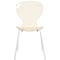 Leisuremod Modern Oyster Transparent Side Dining Side Chair with White Base in Amber OCW-17A - alternate 10