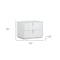 Homeroots 18" White Two Drawers Manufactured Wood Nightstand 366257 - alternate 6