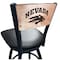 Holland Bar Stool Co 25" Blk Wrinkle Nevada Swivel Bar Stool, Laser Engraved Back L03825BWMedMplANevaUnBlkVinyl - alternate 1