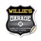 Signmission Willie's Garage I Can Fix Everything But Stupid, 18 Inch X 18 Inch, Vinyl Decal SHI-D-18-490-WILLIE - alternate 1