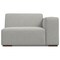 Homeroots 44" Gray Fabric Modular Sofa With Brown Legs 641028 - alternate 1
