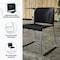 Flash Furniture HERCULES Kenai Black Office Reception Stack Chair with Contoured Backrest and Chrome Sled Base RUT-239AN-BK-CHR-GG - alternate 10