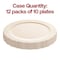 Smarty Had A Party 7.5" Ivory Vintage Round Disposable Plastic Appetizer/Salad Plates (120 Plates), 120PK 867IV-CASE - alternate 9