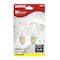 Satco 4W C7 Incandescent, Clear, 3000 Avg. Hrs, 16 Lu, Candelabra base, 120V, 2-Card S3797 - alternate 4