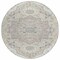 Homeroots 8' Ivory Beige And Gray Round Oriental Washable Indoor Outdoor Area Rug 596634 - alternate 8
