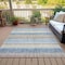 Homeroots 3' X 5' Navy Blue And Beige Striped Washable Indoor Outdoor Area Rug 632227 - alternate 6