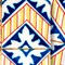Homeroots 6" X 6" Blue Yellow Zig Peel and Stick Tiles 400187 - alternate 4