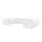 Homeroots White Leather Modular U Shaped Ten Piece Corner Sectional With Console 643935 - alternate 6