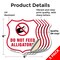 Signmission Alligator Warning Shield Sign Do Not Fee, 6 inch X 6 inch, Vinyl Decal, 5PK SHI-D-5PACK-6-355 - alternate 5
