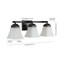 Jonathan Y Staunton 24" 3-Light Farmhouse Cottage Metal LED Vanity Light w/Frosted Glass Shades, Oil Rubbed Bron JYL7524A - alternate 14