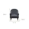 Homeroots 31" Dark Gray And Brown Linen Tufted Arm Chair 533972 - alternate 8