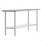 Flash Furniture Reese 24x72 Portable Work Table, Stainless Steel Top Shelf and Adjstbl Glvnzd Steel Undershelf NH-WT-2472-GG - alternate 1