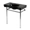 Kingston Brass 36" Ceramic Console Sink with Stainless Steel Legs, 8-Inch, 3-Hole, Black/Polished Chrome KVPB36198K81 - alternate 1