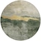 Homeroots 8' Fern Green Gold And Gray Round Abstract Washable Indoor Outdoor Area Rug 603007 - alternate 7