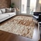 Homeroots 10' X 14' Orange And Ivory Abstract Washable Indoor Outdoor Area Rug 612694 - alternate 9