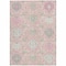 Homeroots 5' X 8' Pink Ivory And Gray Damask Washable Indoor Outdoor Area Rug 599443 - alternate 9