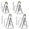 Wrightmaster 4.2 ft. Steel Step Ladder, 8 ft. Reach w/Tool Rack and Silent Rotating Shaft 300 lb. Capacity ZoroGJTL4H - alternate 6