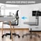 Simple Deluxe Low-Back Mesh Armless Office Chair, Swivel Rolling Computer Chair No Arms with Lumbar Support 3A88FNCHAIRC2077GY01 - alternate 8