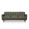 Homeroots 83" Green Leather Sofa With Black Legs 491284 - alternate 1