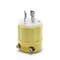 Leviton Locking Plug, L5-20P, 20 A, 125V AC, Single Phase, 2 Pole, Screw Terminals, White, Yellow 23CM-11 - alternate 1