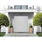 Vdomdoors Front Exterior Prehung Metal-Plastic Double Doors / MANUX 8111 White Silk / Office Commercial and R MANUX8111DEXD-WS-LH-W72xH80 - alternate 3