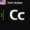 Aacc Self-Adhesive Vinyl Letter: c, Scale: 4 cm. Color: White Font: Anders by, 4PK AACC-Anders-lc-White-M4x4 - alternate 1