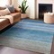 Homeroots 10' X 14' Sky Blue Striped Washable Indoor Outdoor Area Rug 608144 - alternate 8