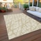 Homeroots 10' X 14' Ivory And Beige Abstract Washable Indoor Outdoor Area Rug 614364 - alternate 9