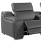 Homeroots 129" Dark Gray Italian Leather Reclining USB Sofa 632877 - alternate 13