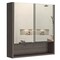 Homeroots 24" Oak Wood Floating Single Door Bathroom Vanity And Medicine Cabinet With Mirror 478204 - alternate 5