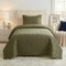 Lavish Home 2-Piece Twin Quilt Set Twin Bedspread and Pillow Sham with Embossed Diamond Pattern, Green 66-001-TG - alternate 1
