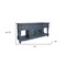 Homeroots 70" Blue Mango Solid Wood Open shelving Distressed TV Stand 528739 - alternate 6