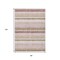 Homeroots 8' X 10' Pink And Beige Striped Washable Indoor Outdoor Area Rug 632236 - alternate 5
