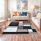 World Rug Gallery Contemporary Modern Boxes Design Soft Area Rug 6 ft 6 in x 6 ft 6 in Square Gray 106GRAY6SQ - alternate 1