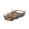 Homeroots Set of Three Dark Brown Solid Wood And Metal Crate, 3PK 487719 - alternate 1