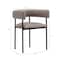 Manhattan Comfort Onda Metal Vegan Leather Dining Chair in Taupe DC1608-2 - alternate 9