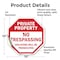 Signmission Private Property No Trespassing Vio, 10 Inch X 10 Inch, Vinyl Decal OC-D-10-94 - alternate 4