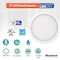 Bulbrite 5" Round 10.3-W 3000K LED Flush Mount Light, 850 Lumens, White Finish 773600 - alternate 11