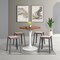 Leisuremod Tresse Stackable Plastic Square Dining Stool with Wicker Seat, Grey TS12GR - alternate 5