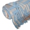 Homeroots 50" X 60" Blue Gray and Beige Woven Cotton Plaid Throw Blanket with Fringe 548943 - alternate 7