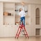 Wrightmaster 3.4 ft. Aluminum Step Ladder, 7 ft. Reach, 500 lb. Capacity with Non-Marring Feet Zoro3HONGSE - alternate 6