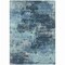 Homeroots 3' X 5' Teal Blue And Navy Blue Abstract Washable Indoor Outdoor Area Rug 630657 - alternate 6