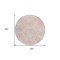 Homeroots 8' Pink Ivory And Gray Round Damask Washable Indoor Outdoor Area Rug 599444 - alternate 6