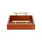 Homeroots 16" Brown And Gold Solid Wood Handmade Serving Tray With Handles 625663 - alternate 16