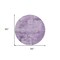 Homeroots 8' Lavender And Purple Round Abstract Washable Indoor Outdoor Area Rug 602721 - alternate 9