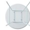 Leisuremod Round 19.7 in W, 19.3 in L, MDF/Stainless Steel, White RSW-19W - alternate 8
