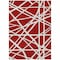 Homeroots 8' X 10' Red And Ivory Geometric Washable Indoor Outdoor Area Rug 600489 - alternate 8