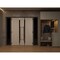 Vdomdoors Front Exterior Prehung Aluminum Double Doors Ronex1011 Grey 2 Sidelights Mirrored Clear Glass Entry RONEX1011DEXD-GRE-W14+72+14xH80-RH-O - alternate 3